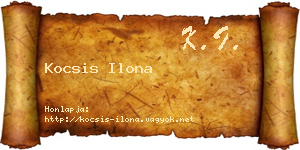 Kocsis Ilona névjegykártya