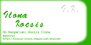ilona kocsis business card